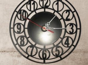 Wooden Decorative Wall Clock – With Metal Frame